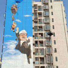 High-altitude Spider-man Rope Painting and Graffiti in Sanya, Hainan, Hand-painted Wall Beautification of Cooling Towers and Chimneys, Tunnel Wall Painting thumbnail-1