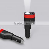 2016 Portable multi-functional 1A Output Micro USB Car Charger LED Flashlight