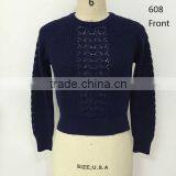 2016 Fall/winter Crew Neck Long Sleeve Texture Knitting Way on Center Front and Back Sweater thumbnail-2