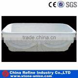 Hand Carved White Marble Bathtub for Bathroom thumbnail-1