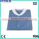 Disposable Colorful Lab Coats With Knitted Cuff and Knitted Collar thumbnail-3