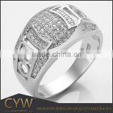 CYW Zircon Ring for Men Fashionable Jewelry Micro Inlays Design Men's Rings thumbnail-1
