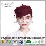 Bridal Wedding Lady Hat Wool Fascinator Church Women Hat thumbnail-1