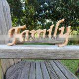 Wood FAMILY Sign Shelf Sitter Word Art for Deco