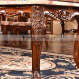 Commercial Furniture Artificial Marble Top Rectangle Pedestal Dining Table thumbnail-5