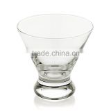 2015 New Design hand made Clear heavy stem martini glass