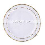6'' Round Disposable Plastic Plate With Gold and Silver Rim thumbnail-4