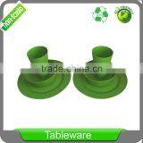 Biodegradable Eco Friendly Bamboo Fiber Tableware Large 5 Inch Round Picnic Bowl Set in Gift Box thumbnail-6