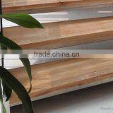 Office Building Commercial Wood Staircase Stainless Steel Framed thumbnail-4