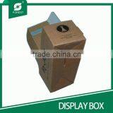 CUSTOM MADE PAPER BOARD DISPLAY BOX FOR PACKAGING TWO BOTTLE WINES WITH HANDLE thumbnail-3