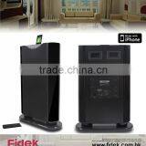 Multimedia Floor Stand Speaker Dock Station Wifi Speaker With Bass/Treble Adjust Tower Wooden Stereo Speaker thumbnail-2