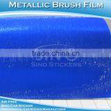 Air Free Metallic Chrome Brushed Blue Wrapping Adhesive Sticker for Motorcycle thumbnail-1