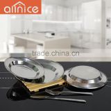 Eco-friendly good quality non-magnetic 9-19stainless steel food plate for school