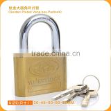 Golden Plated Big Round Angle Padlock with Card Packing
