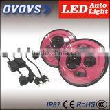 2016 Hot Sales 7inch Led J-eep Wrangler Headlights 40w Pink Base High Beam 12v for J-eep Cars thumbnail-1