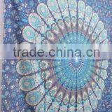 RT-611 Beautiful Tradition Sanganeri Mandala Hand Block Cotton Fabric Printed Tapestry Bedspread / Bed Cover thumbnail-4