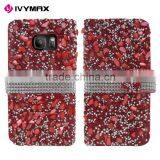 Wholesale Diamond Phone Case for Samsung s7 PU Wallet Bling Cover thumbnail-2