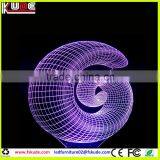 USB Rechargeable Battery Operated 3D LED Table Lamp/colorful Night Light