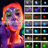 non toxic cheap halloween water based fluorescent neon UV body paint glow in the dark face paint                        
                                                Quality Choice