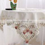 New Design Cheap Polyester Flower Design Embroidery Table Linen