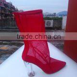 CX340 Clear Heel Mesh Upper Dressing Boot thumbnail-6