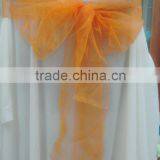 Orange Organza Chair Sashes for Bridal