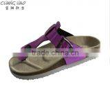 2016 Women Cork Slipper New Design Rose Red Luster With Hasps Cheap Simple Fashion Cork Slipper