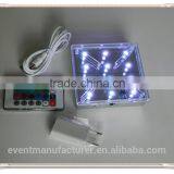 New Square RGB Led Base Light Glass Vases Wedding Centerpiece thumbnail-1
