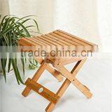 Bamboo Foldable Footstool Fishing Shower Step Square Stool Domestic Chair for Children Kids Leisure thumbnail-5