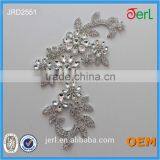 New Design Flower Crystal Rhinestone Lace Appliues for Shinning thumbnail-5