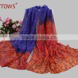 Gradient Color Simple and Fancy Voile Stoles Scarf Shawls for Women Ladies Girls All Year Applicable thumbnail-2