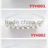 Diamond Latest Design Bridal Custom Pearl Headband thumbnail-2