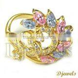 Diamond Pink Stone Rings, Diamond Gold Rings, Diamond Jewelry