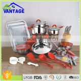 36 pcs kitchen accessories stainless steel cooking pan set kitchenware wholesale