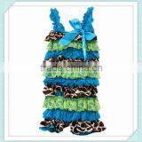 Hot Sale Fashion/ Pretty/ Soft Ruffled Rompers Baby Sleeveless Rompers/ Bodysuit Best Posh Petti Ruffle Lace And Satin Rompers thumbnail-1