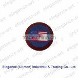 Fashion Needlepoint Coasters with Cowhide Leather in American Flag Pattern