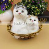 Nice White Color Lifelike Looking Cute Plush Animal Cats Real Kitten Toy thumbnail-2