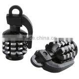 2PCS Grenade Car&Motorcycle Tyre Tire Air Valve Cap Universal -Black Cool New thumbnail-1