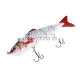 HS007 Minnow Four Sections Artificial Fishing Bait Bionic Lure With Hook thumbnail-4