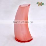 Oblique Opening Curved Round Glass Vase, wedding use decorative vase