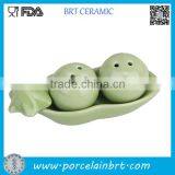 Green Pea Ceramic Salt and Pepper Shaker Wedding Favor thumbnail-1
