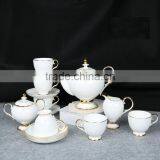 Ceramic Gold Plated 24pcs Tea Set Porcelain Tea Pot Set Fine Royal Porcelain Tea Set thumbnail-3