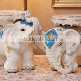 2014 New Products Home Decoration White Resin Elephant Sculpture thumbnail-1