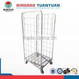 Logistics 2 Sided Logistics Roll Container Pallet Warehouse Containers Storage Cage With Wheels Metal Trolley thumbnail-2