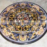 Round Marble Inlay Dining Table Top