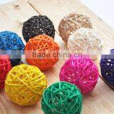 Colorful Rattan Ball/ Large Wicker Ball for Christmas Decoration. thumbnail-1