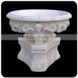 Cheap Garden Decor Carving Woman Plowerpot Stone Flowerpot thumbnail-1