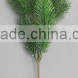 GREEN ARTIFICIAL PLASTIC PINE BRANCH W/28 TIPS thumbnail-1