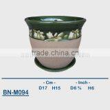 Vietnamese Ceramic Sandblasting Mini Flower Pot BN-M094 thumbnail-1