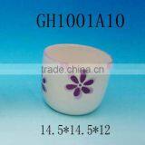 Hot Sale White Glazed Ceramic Flower Pot